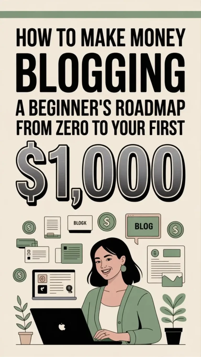 How To Make Money Blogging A Beginner's Roadmap From Zero to Your First $1,000
