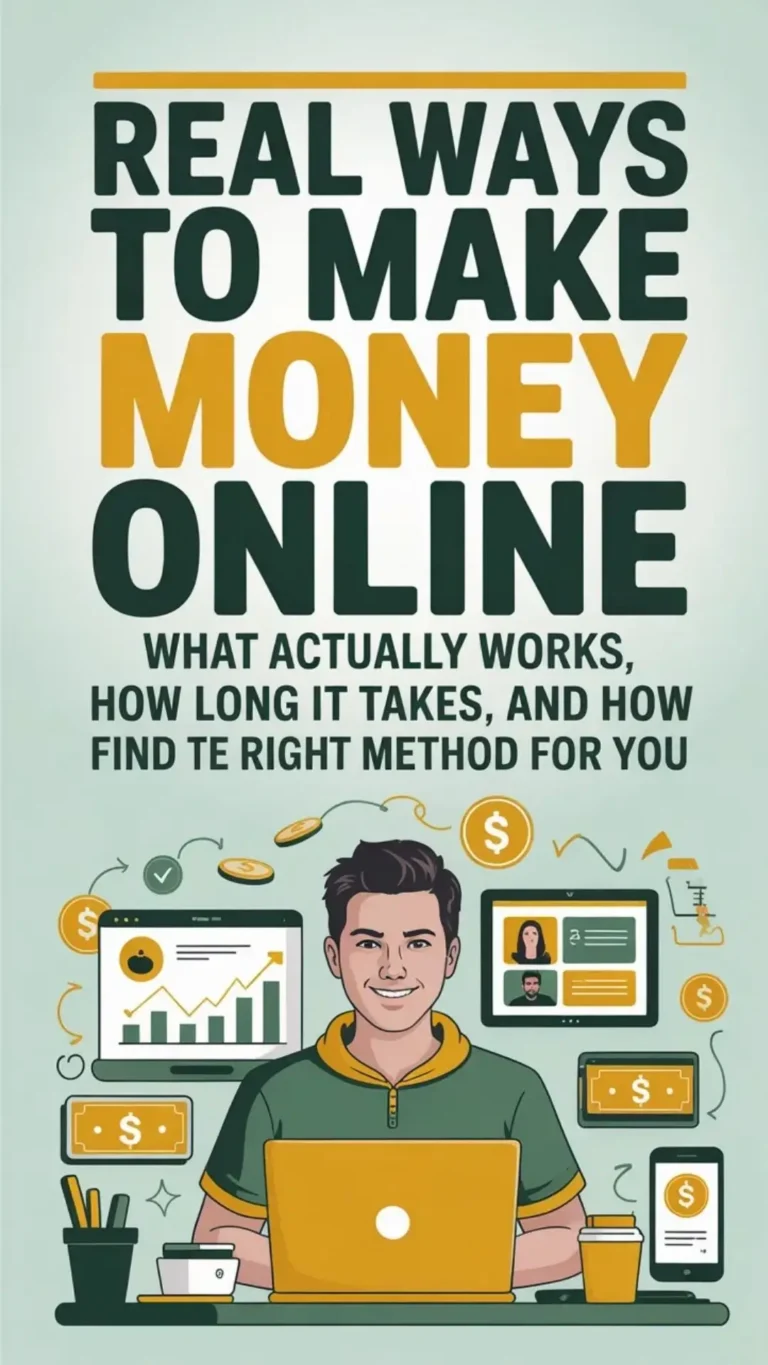 Real Ways to Make Money Online What Actually Works, How Long It Takes, and How to Find the Right Method for You